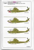 Warbird AH-1 Huey Cobra Decals 1/32 016, 3 Vietnam War Options