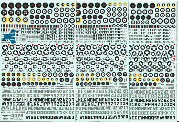 Warbird Blemished Allied Marking Decals 1/144 01, 3 SHEETS