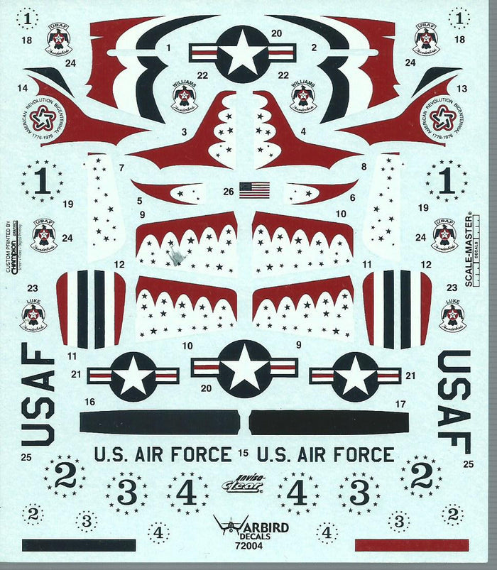 Warbird Decals, What if the Thunderbirds Flew in 1948?  P-51D Mustang Decals 1/72 004