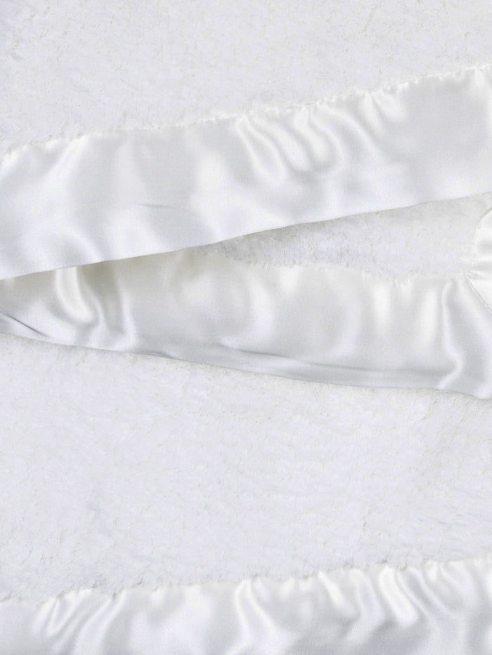 White Chenille Baby Blanket