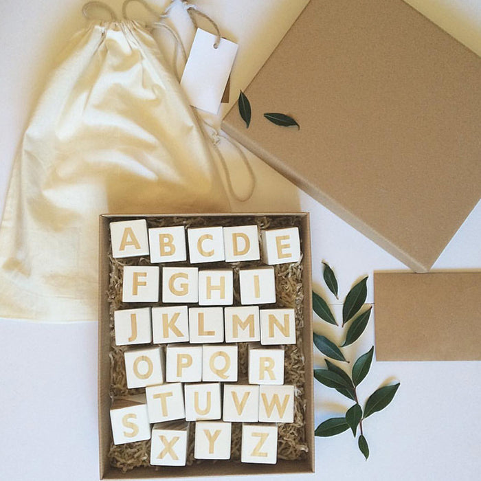 Nordic Style Wooden Alphabet Letters - Cozy Nursery