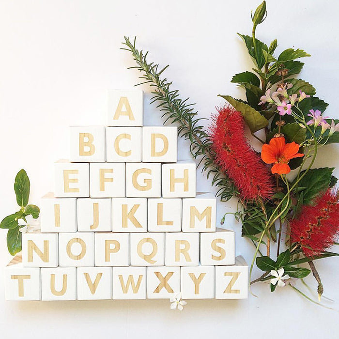 Nordic Style Wooden Alphabet Letters - Cozy Nursery