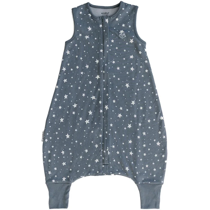 >Woolino Merino Wool 4 Season Baby Sleep Bag with FEET opening - Star Gray
